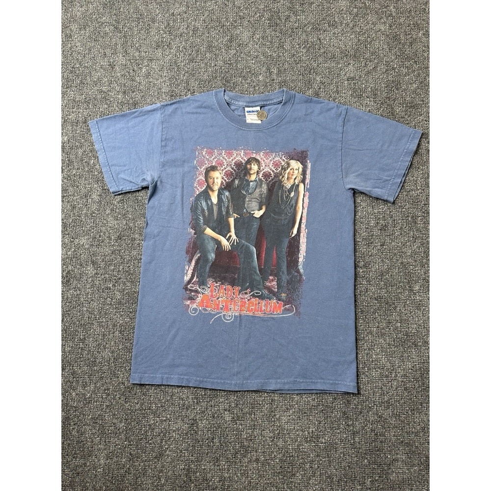 Mens‎ T Shirt Lady Antebellum 2009 Tour Blue Graphic Concert Tee, Size S
